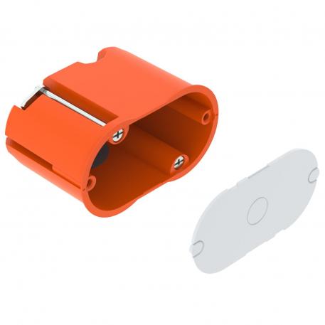 HW Caja de enchufe de pared para paredes huecas, doble, hermética  | 35 | 4